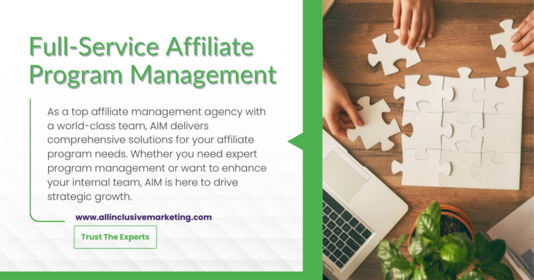 full service affiliate management services - trust the experts